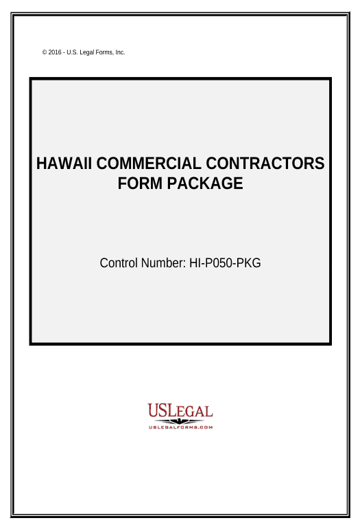 Manage Commercial Contractor Package - Hawaii Export to Formstack Documents Bot