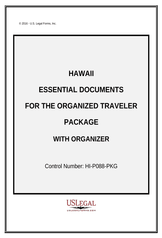 Manage Essential Documents for the Organized Traveler Package with Personal Organizer - Hawaii Pre-fill Document Bot
