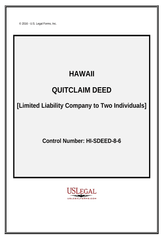 Manage Quitclaim Deed - Limited Liability Company to Two Individuals - Hawaii Update MS Dynamics 365 Record