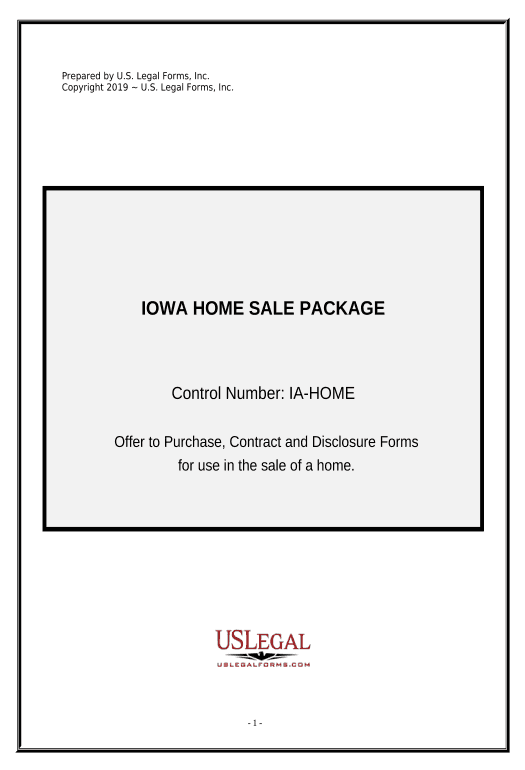 Arrange Real Estate Home Sales Package with Offer to Purchase, Contract of Sale, Disclosure Statements and more for Residential House - Iowa Update NetSuite Records Bot