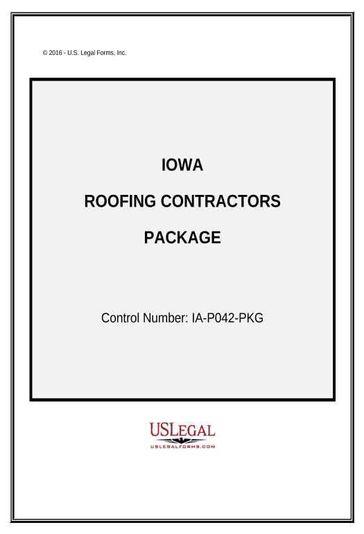 Pre-fill Roofing Contractor Package - Iowa Set signature type Bot