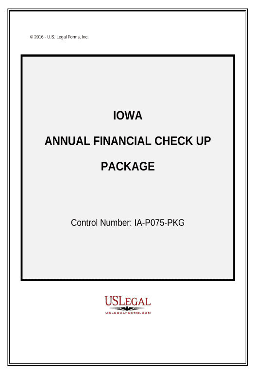 Synchronize Annual Financial Checkup Package - Iowa Pre-fill with Custom Data Bot