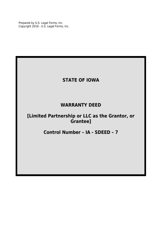 Integrate Warranty Deed from Limited Partnership or LLC is the Grantor, or Grantee - Iowa Export to Formstack Documents Bot