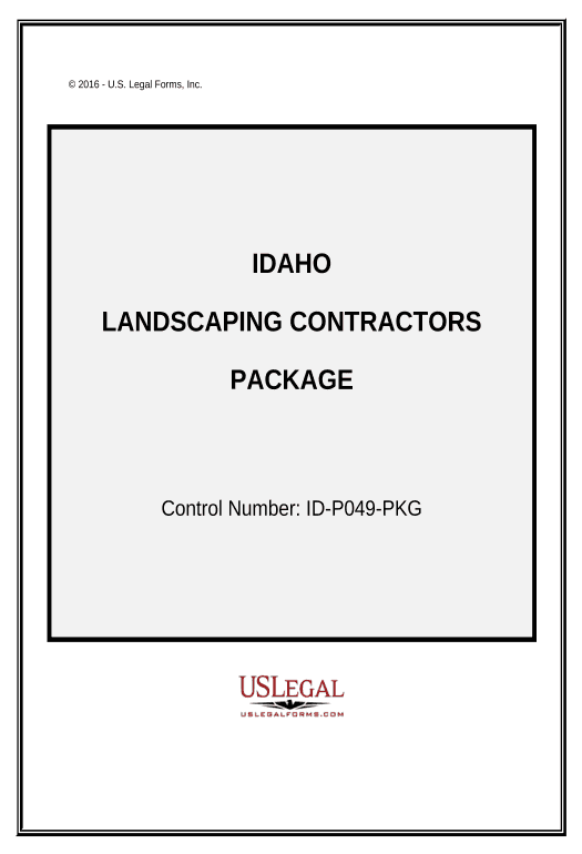 Update Landscaping Contractor Package - Idaho Pre-fill from Office 365 Excel Bot