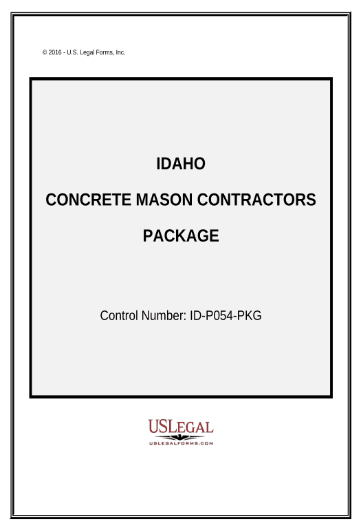 Pre-fill Concrete Mason Contractor Package - Idaho Pre-fill from Google Sheet Dropdown Options Bot