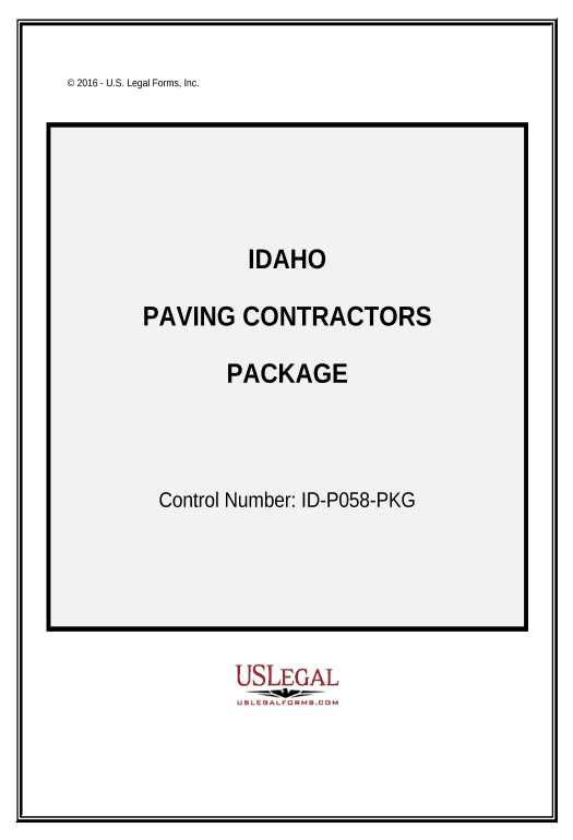 Extract Paving Contractor Package - Idaho Pre-fill from CSV File Dropdown Options Bot