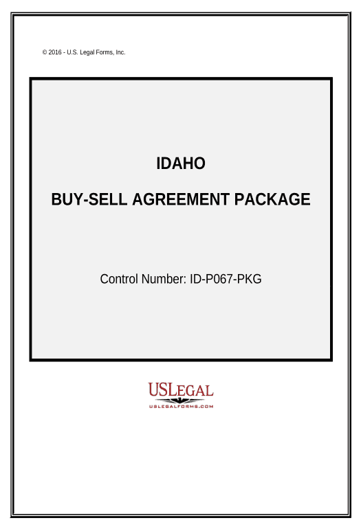 Manage Buy Sell Agreement Package - Idaho