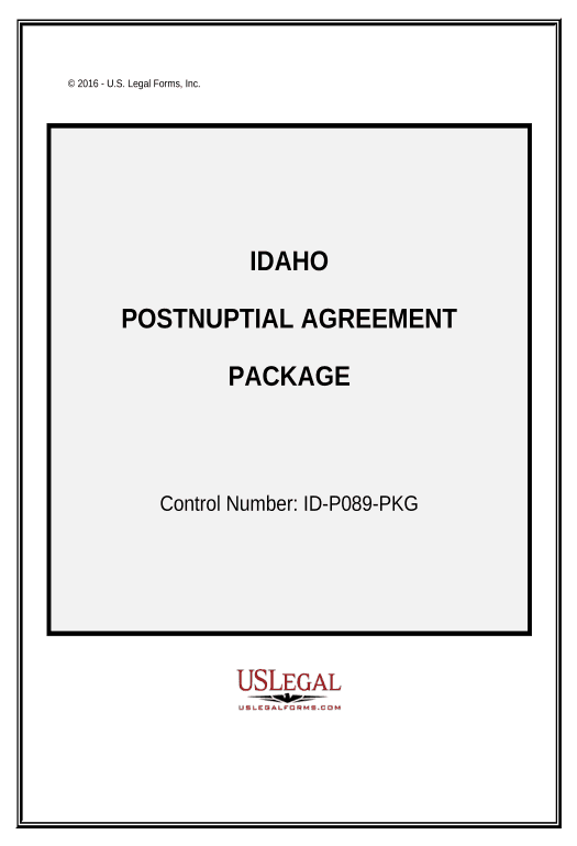 Archive Postnuptial Agreements Package - Idaho Email Notification Postfinish Bot