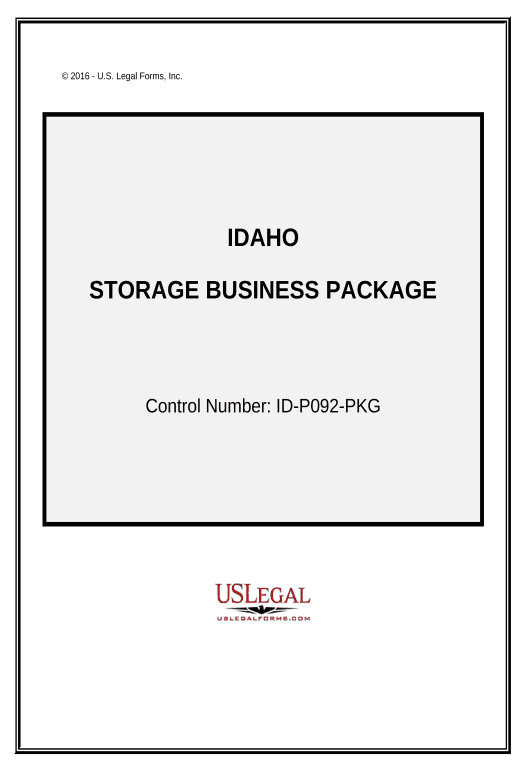 Manage Storage Business Package - Idaho Pre-fill from CSV File Bot