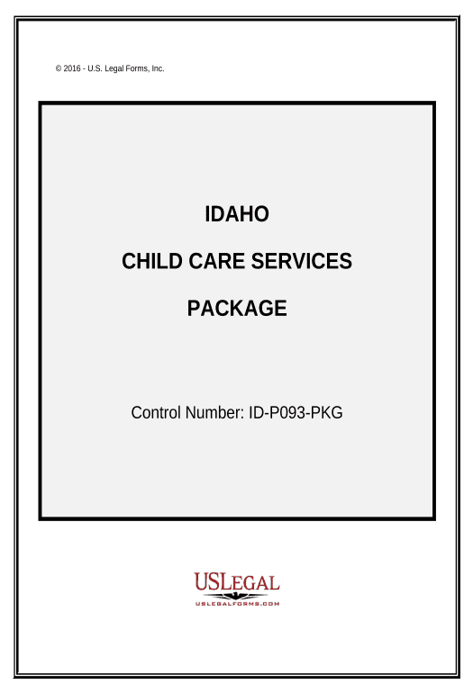 Incorporate Child Care Services Package - Idaho Pre-fill from Smartsheet Bot