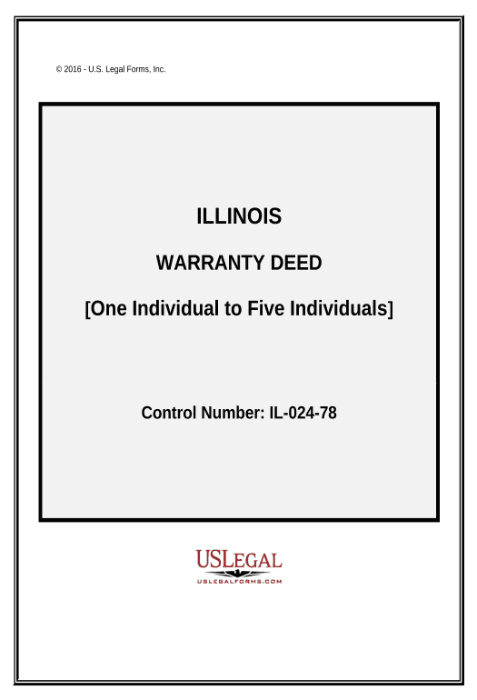 Extract Warranty Deed from an Individual Grantor to Five Individual Grantees - Illinois Pre-fill from Smartsheet Bot
