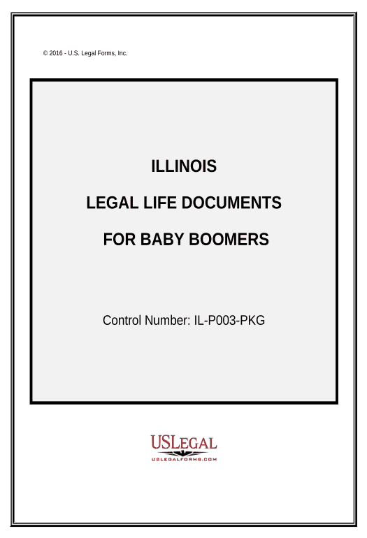 Archive Essential Legal Life Documents for Baby Boomers - Illinois Set signature type Bot