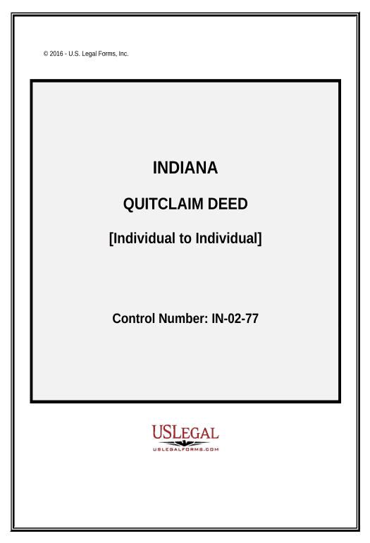 Manage Quitclaim Deed from Individual to Individual - Indiana Pre-fill from MySQL Dropdown Options Bot