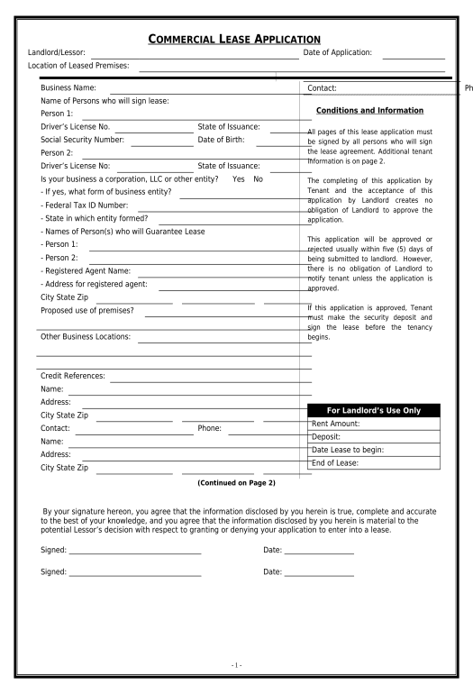 Pre-fill Commercial Rental Lease Application Questionnaire - Indiana Pre-fill Document Bot