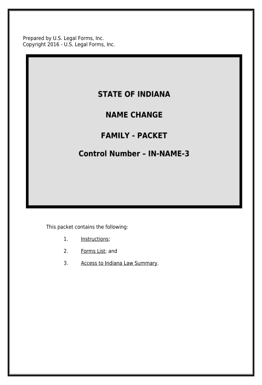 Manage Name Change Instructions and Forms Package for a Family - Indiana Export to Salesforce Bot