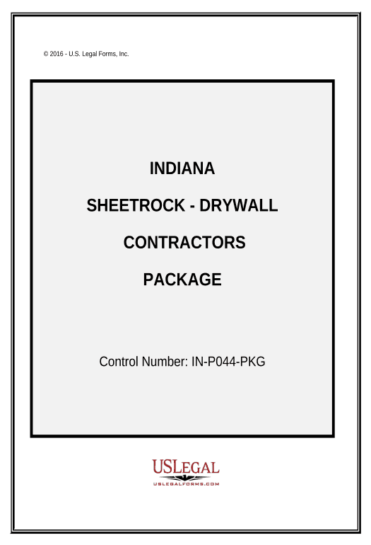 Incorporate Sheetrock Drywall Contractor Package - Indiana Set signature type Bot