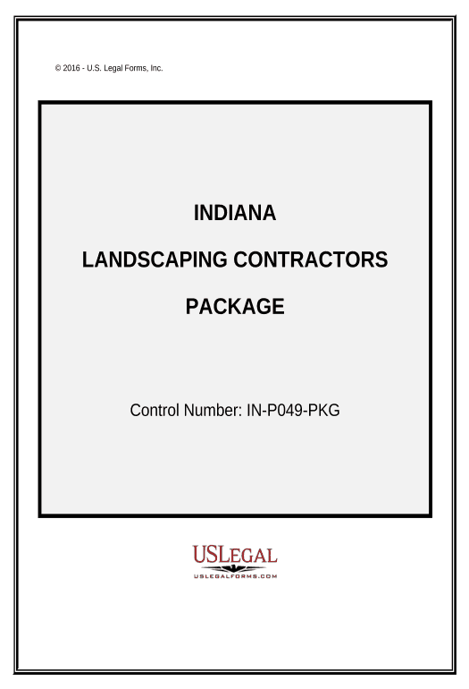 Automate Landscaping Contractor Package - Indiana Set signature type Bot