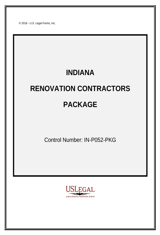 Synchronize Renovation Contractor Package - Indiana Calculate Formulas Bot