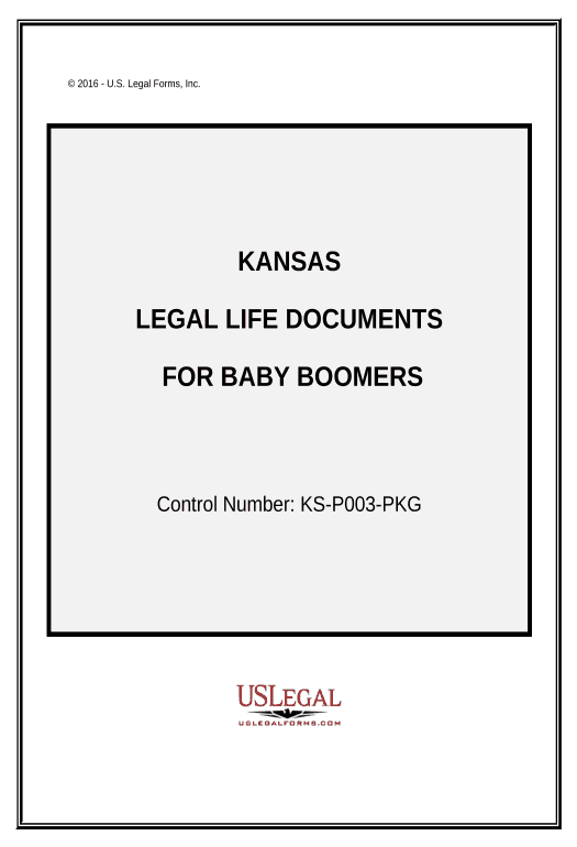 Extract Essential Legal Life Documents for Baby Boomers - Kansas Set signature type Bot