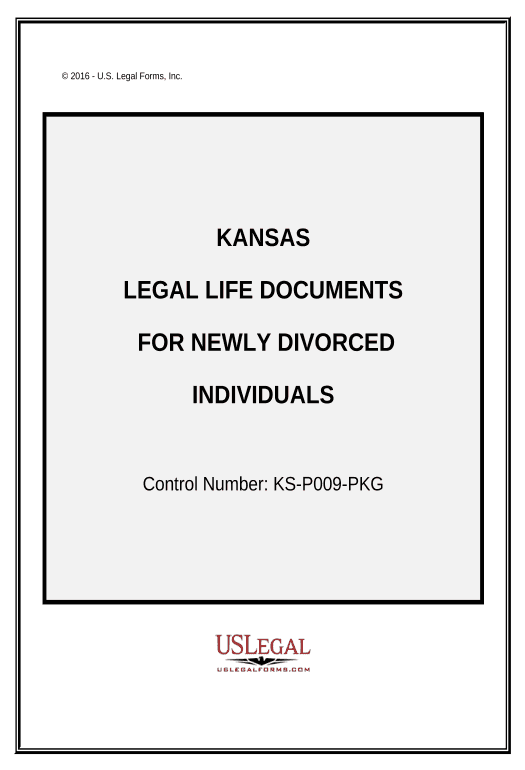 Pre-fill Newly Divorced Individuals Package - Kansas