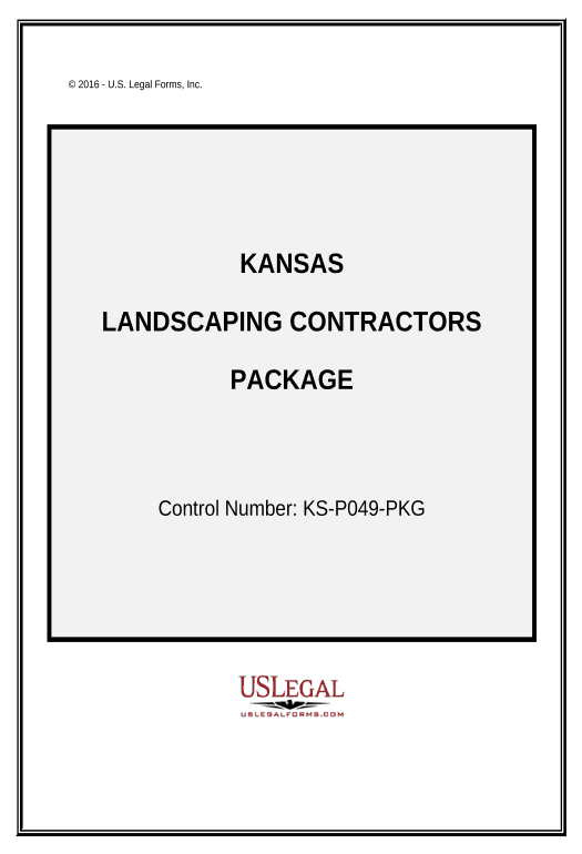 Pre-fill Landscaping Contractor Package - Kansas Pre-fill from CSV File Bot