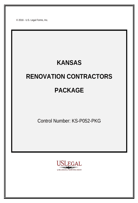 Export Renovation Contractor Package - Kansas Pre-fill from MySQL Bot