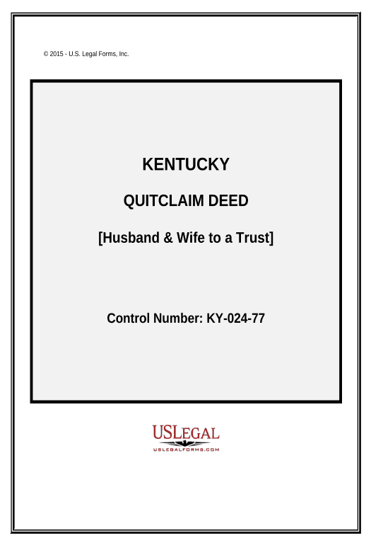 Update Quitclaim Deed from Husband and Wife / Two Individuals to a Trust - Kentucky Pre-fill from MySQL Dropdown Options Bot