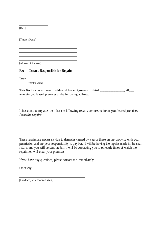 Export Letter from Landlord to Tenant as Notice to tenant to repair damage caused by tenant - Kentucky Pre-fill from NetSuite Records Bot