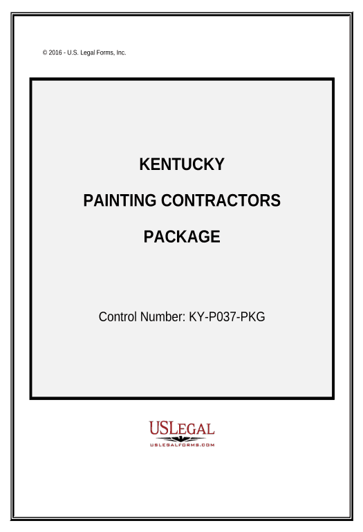 Incorporate Painting Contractor Package - Kentucky Set signature type Bot