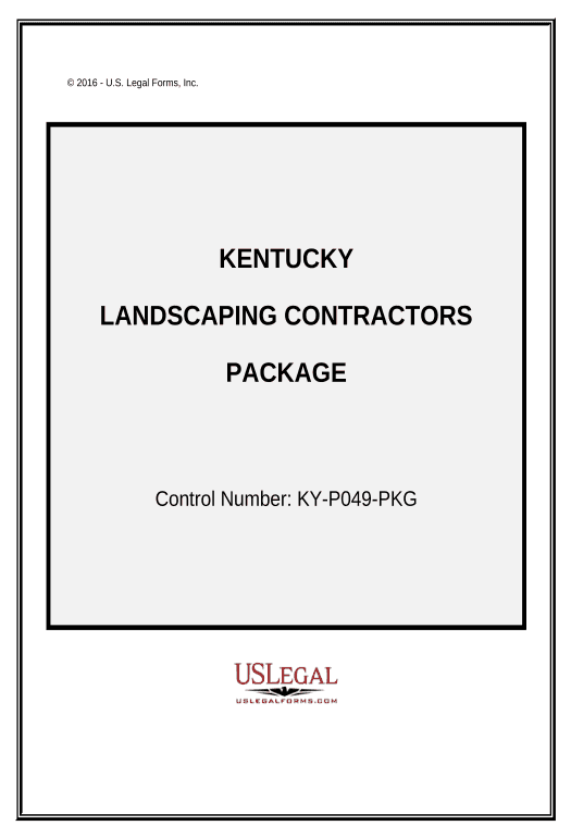 Update Landscaping Contractor Package - Kentucky Set signature type Bot