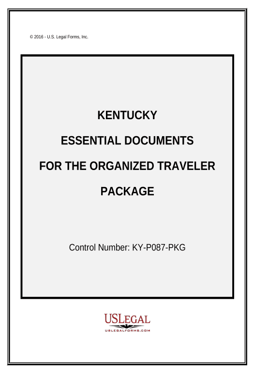 Incorporate Essential Documents for the Organized Traveler Package - Kentucky Export to Formstack Documents Bot