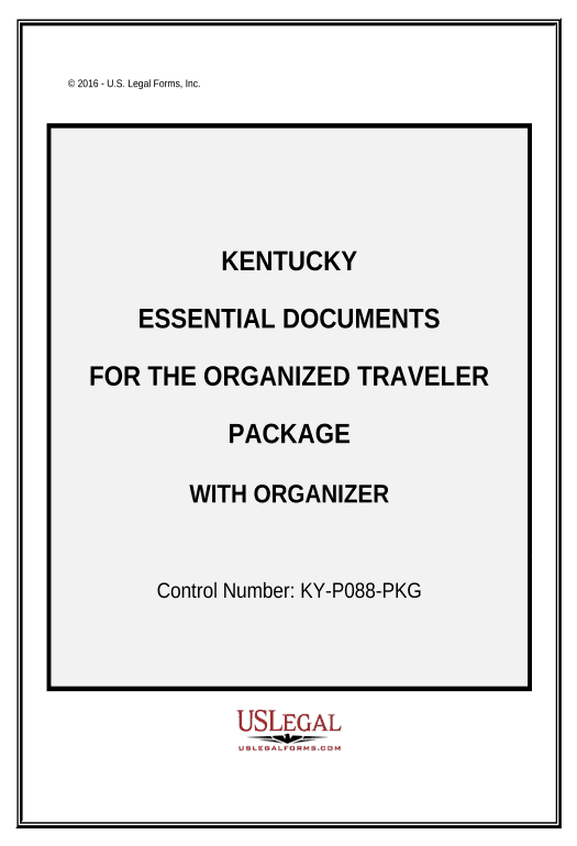 Synchronize Essential Documents for the Organized Traveler Package with Personal Organizer - Kentucky Pre-fill from Excel Spreadsheet Bot