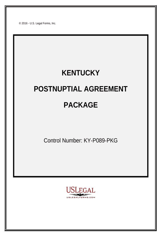 Export Postnuptial Agreements Package - Kentucky Netsuite