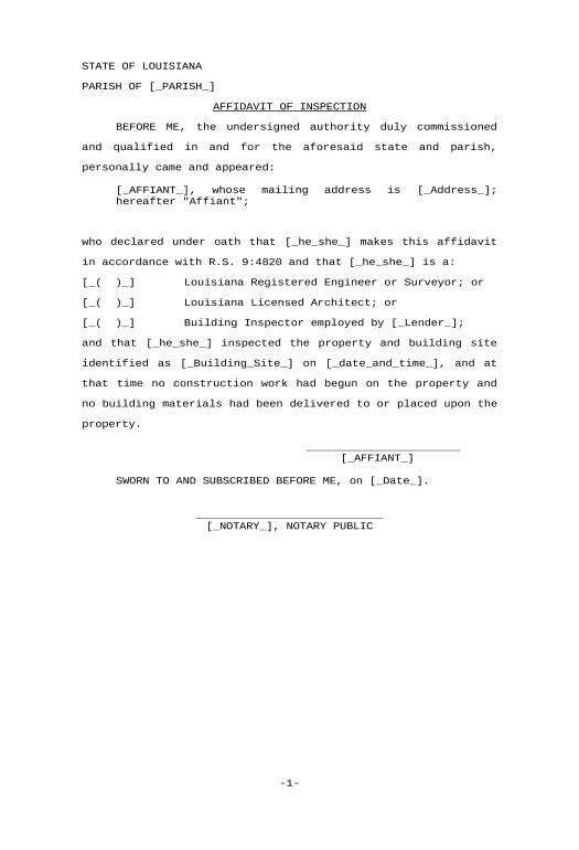 Automate Affidavit of Inspection - Louisiana Email Notification Bot