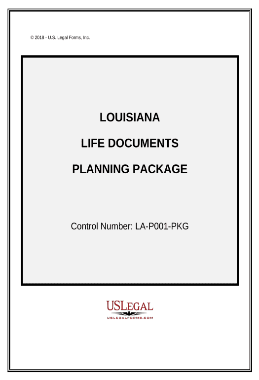 Export Life Documents Planning Package, including Will, Power of Attorney and Living Will - Louisiana Pre-fill from Excel Spreadsheet Bot