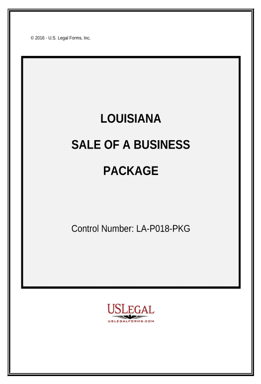 Manage Sale of a Business Package - Louisiana Box Bot