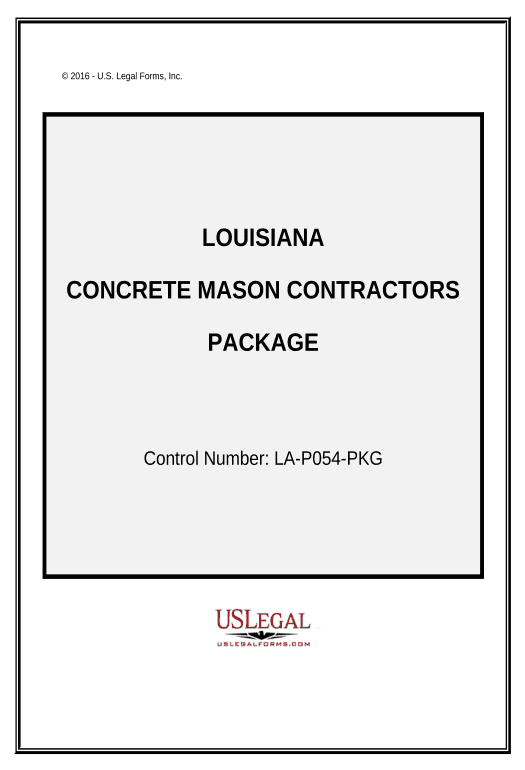 Pre-fill Concrete Mason Contractor Package - Louisiana Text Message Notification Postfinish Bot
