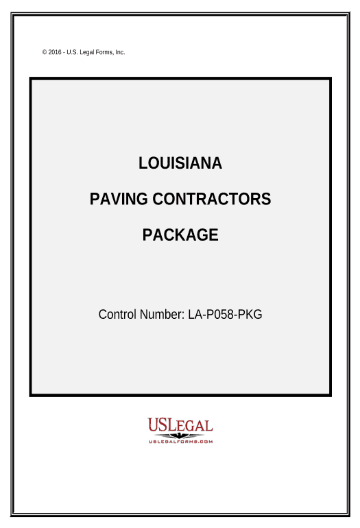 Update Paving Contractor Package - Louisiana Jira Bot