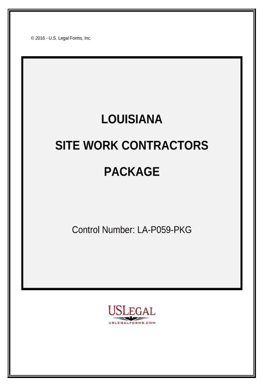 Extract Site Work Contractor Package - Louisiana
