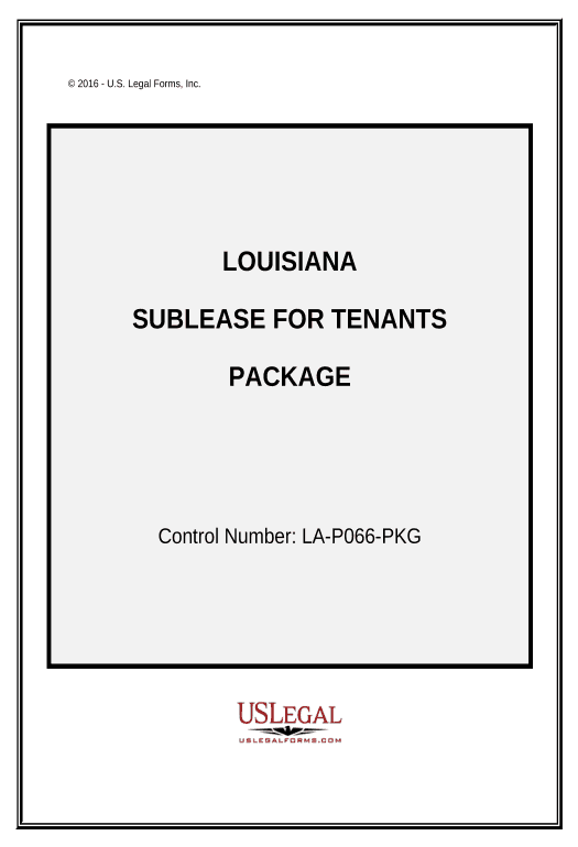 Arrange Landlord Tenant Sublease Package - Louisiana Box Bot