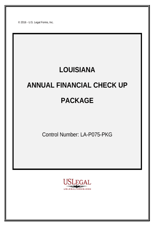 Archive Annual Financial Checkup Package - Louisiana Rename Slate document Bot