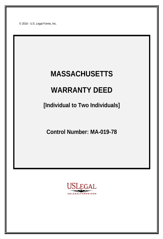 Integrate Warranty Deed from One Individual to Two Individuals - Massachusetts Jira Bot
