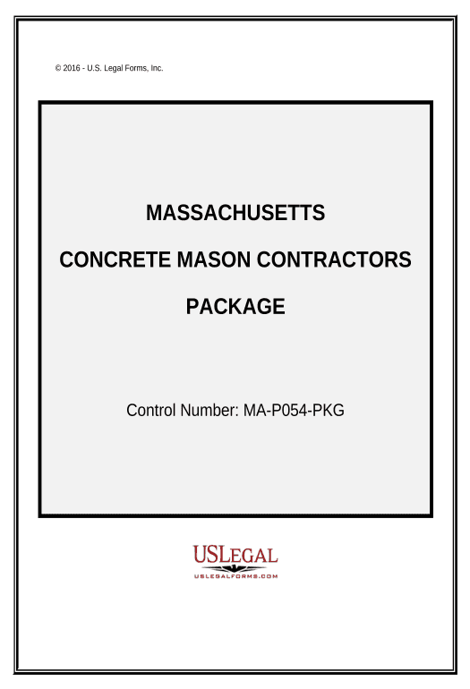 Arrange Concrete Mason Contractor Package - Massachusetts Microsoft Dynamics