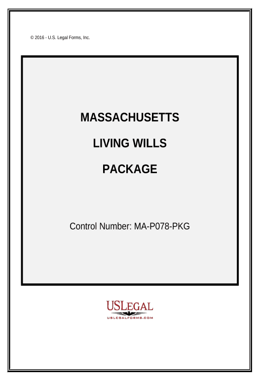 Arrange Living Wills and Health Care Package - Massachusetts Set signature type Bot