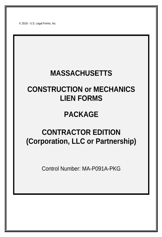 Extract Massachusetts Construction or Mechanics Lien Package - Corporation - Massachusetts Create QuickBooks invoice Bot