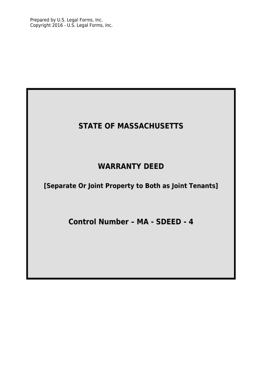 Integrate Warranty Deed for Separate or Joint Property to Joint Tenancy - Massachusetts Pre-fill Slate from MS Dynamics 365 Records