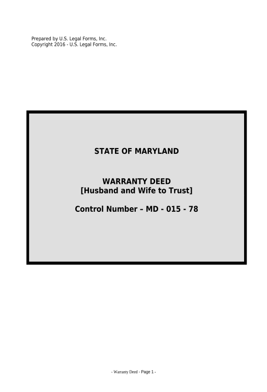 Arrange Warranty Deed from Husband and Wife to a Trust - Maryland Archive to SharePoint Folder Bot