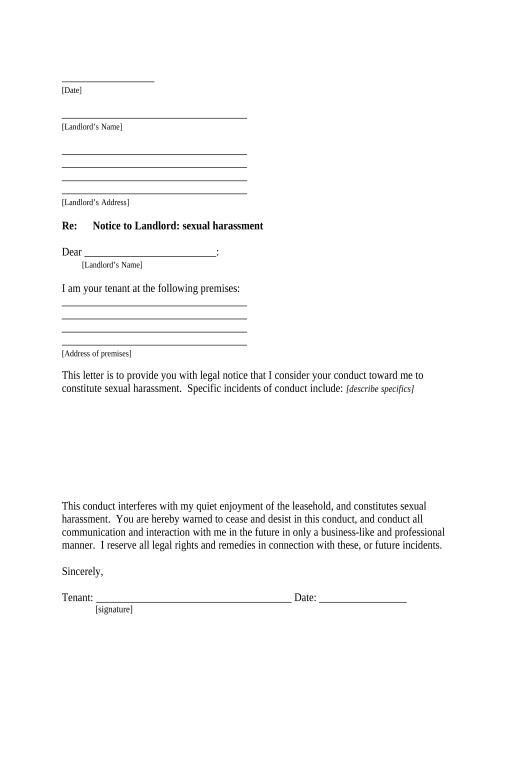 Export Letter from Tenant to Landlord about Sexual Harassment - Maryland Export to Google Sheet Bot