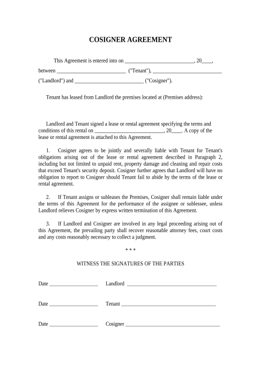 Update Landlord Tenant Lease Co-Signer Agreement - Maryland Pre-fill from Google Sheets Bot