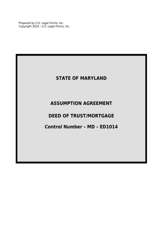 Pre-fill Assumption Agreement of Deed of Trust and Release of Original Mortgagors - Maryland Pre-fill from CSV File Bot